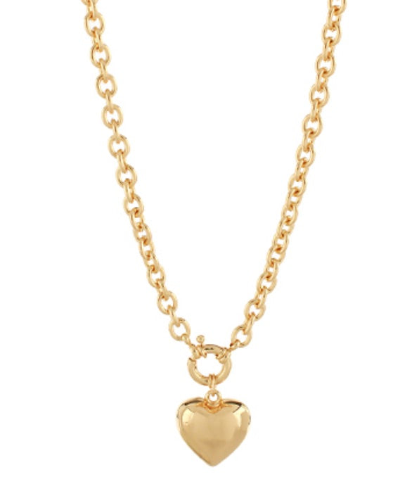 Puffy Heart Pendant Necklace