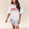 Gameday Fringe Sequin Top