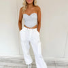 White Cargo Pants