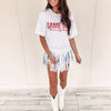 Gameday Fringe Sequin Top