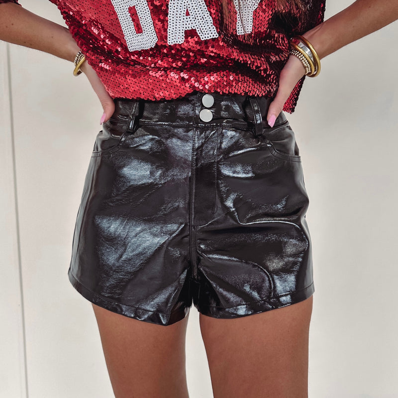 Ashlyn Faux Leather Shorts