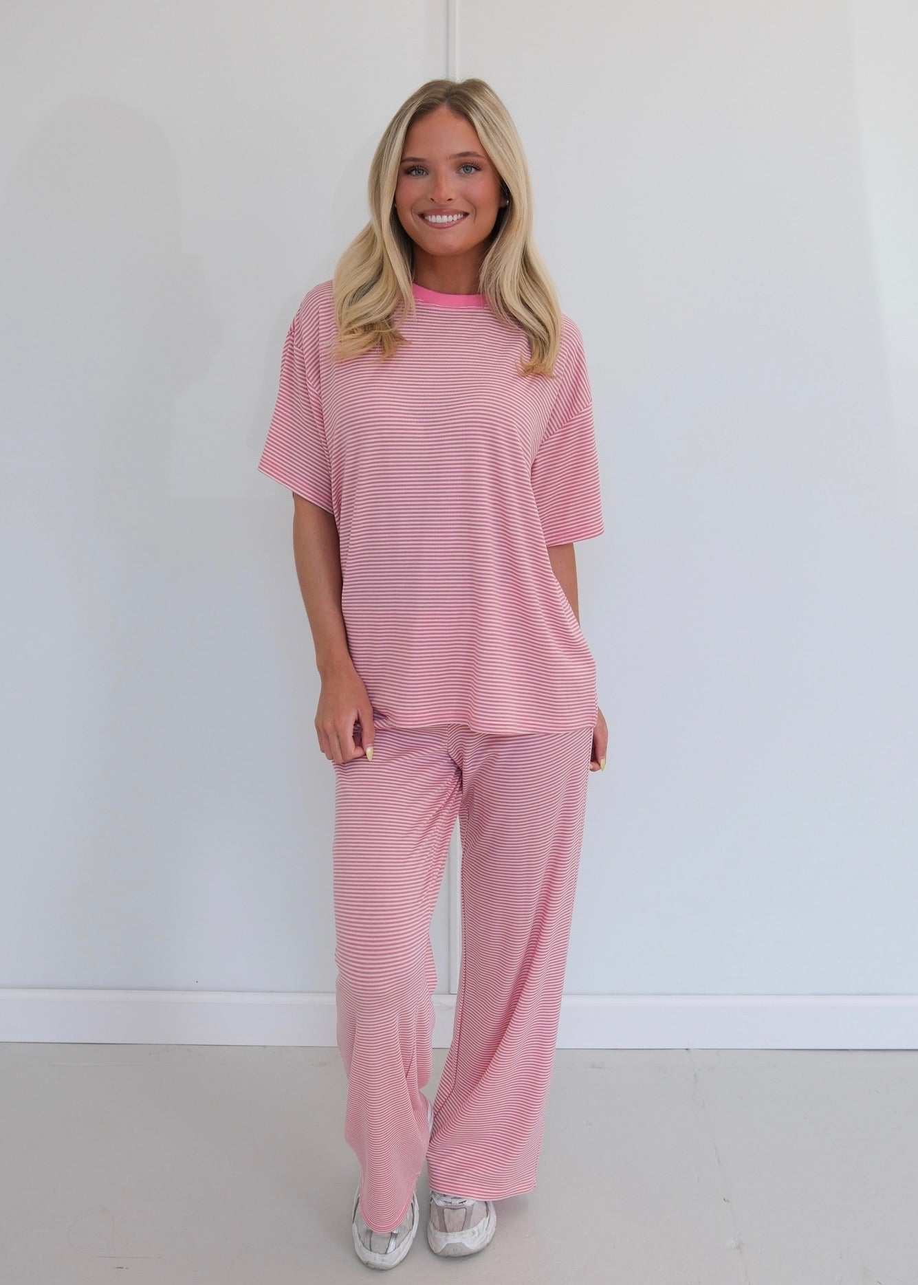 Bubblegum Striped Lounge Pants