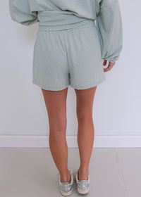Comfy Striped Lounge Shorts - Mint