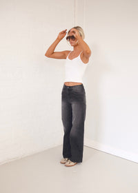 90's Wide Leg Jeans - Black