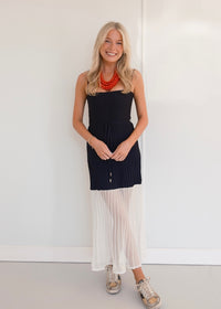 Two Toned Maxi Dress -Black/White