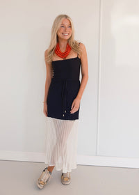 Two Toned Maxi Dress -Black/White