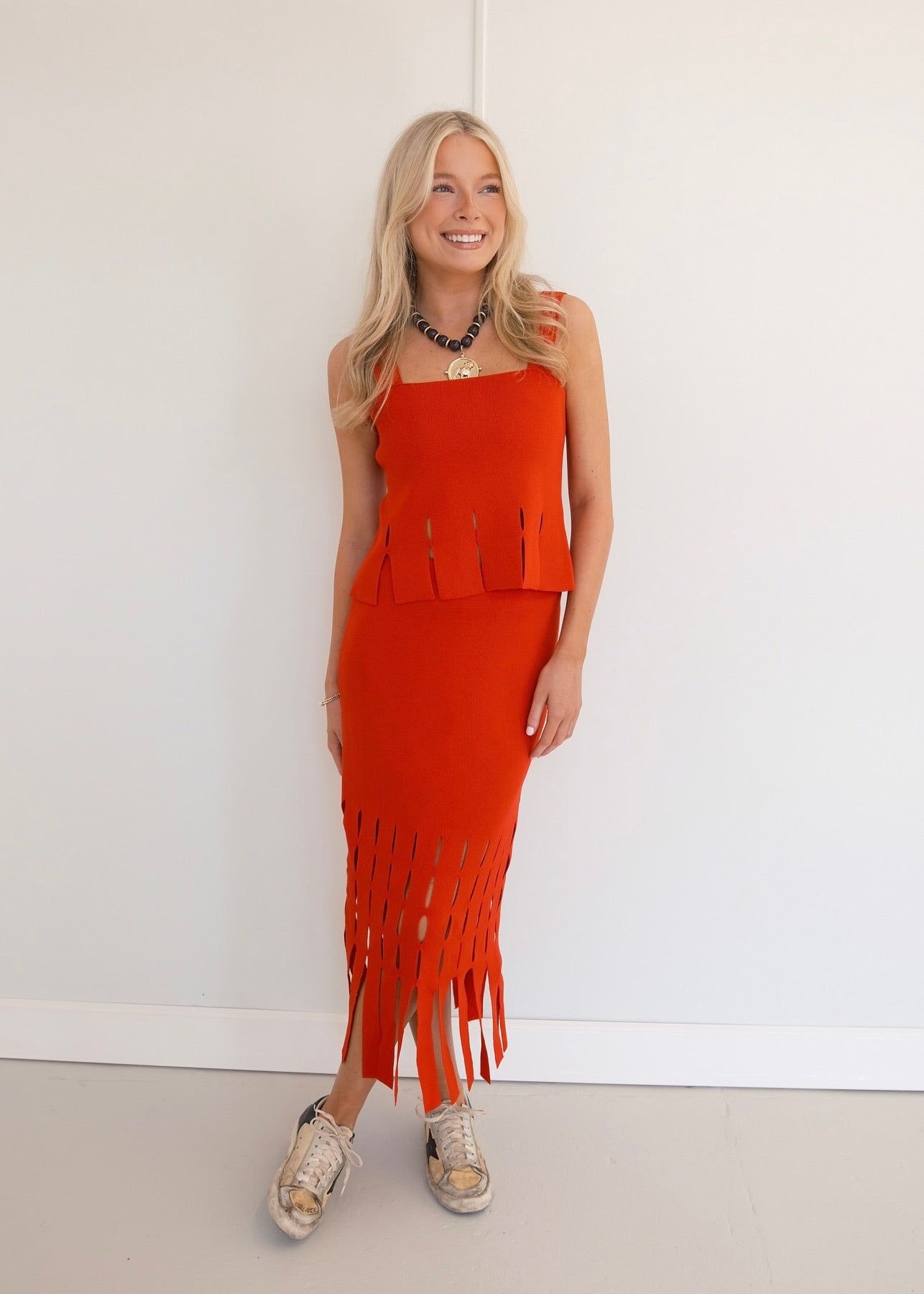 Margo Fringe Set - Red