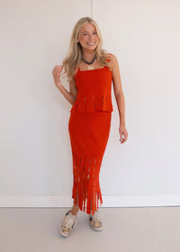 Margo Fringe Set - Red