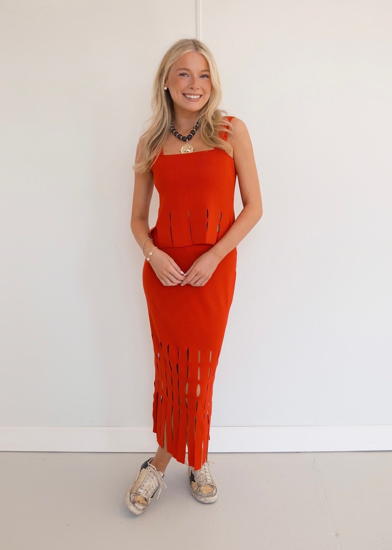 Margo Fringe Set - Red