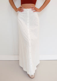 Brynn Maxi Skirt - White