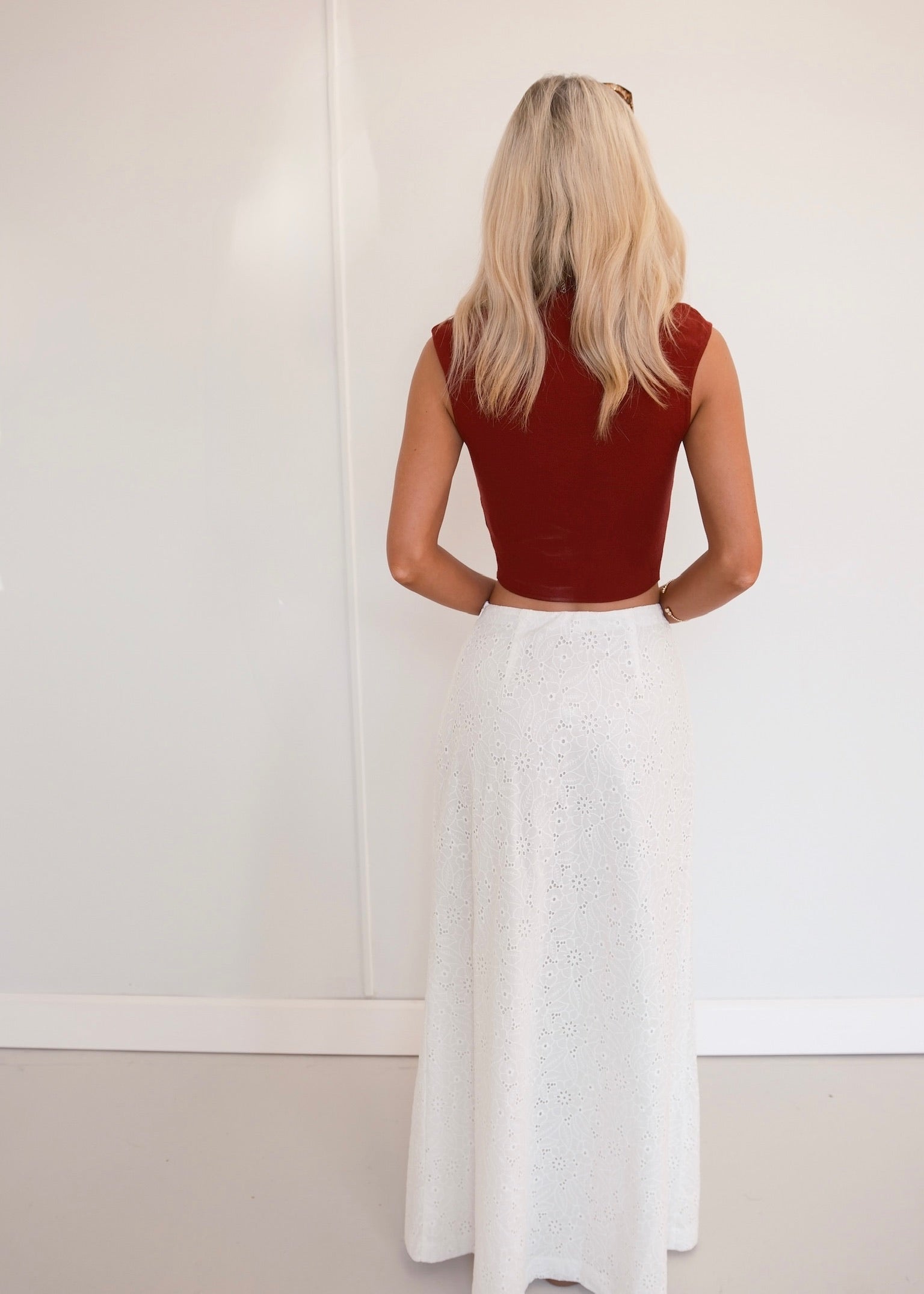 Brynn Maxi Skirt - White