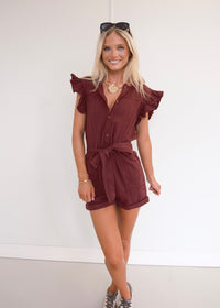 Emersyn Romper - Burgundy