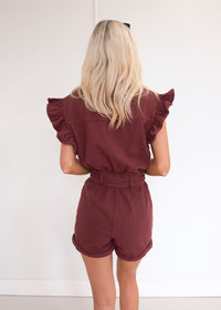 Emersyn Romper - Burgundy