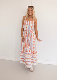 Orange/Purple Maxi Dress
