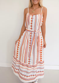 Orange/Purple Maxi Dress