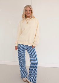 Eloise Mock Neck Sweatshirt - Yellow