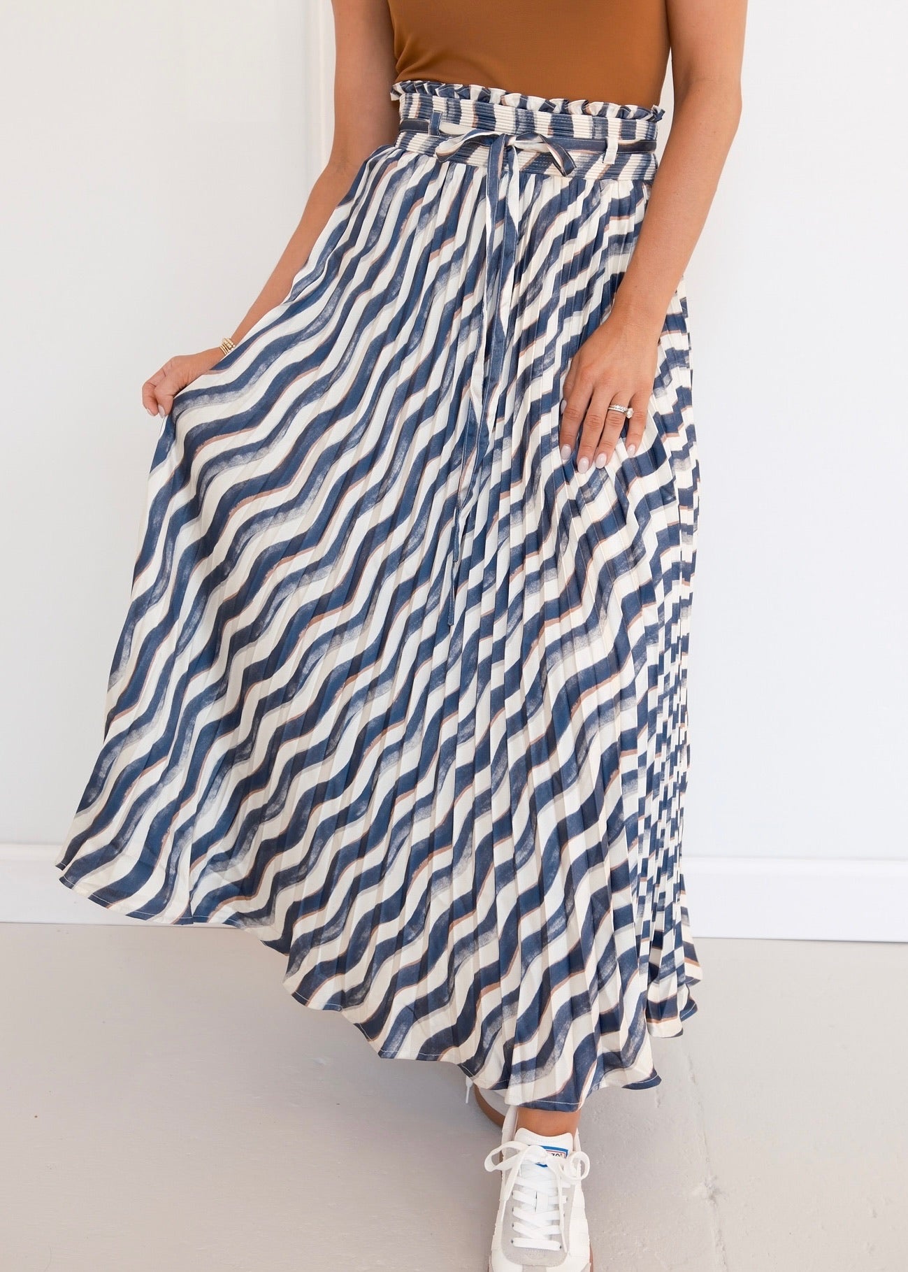 Juliette Skirt - Navy/Cream
