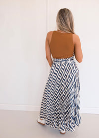 Juliette Skirt - Navy/Cream