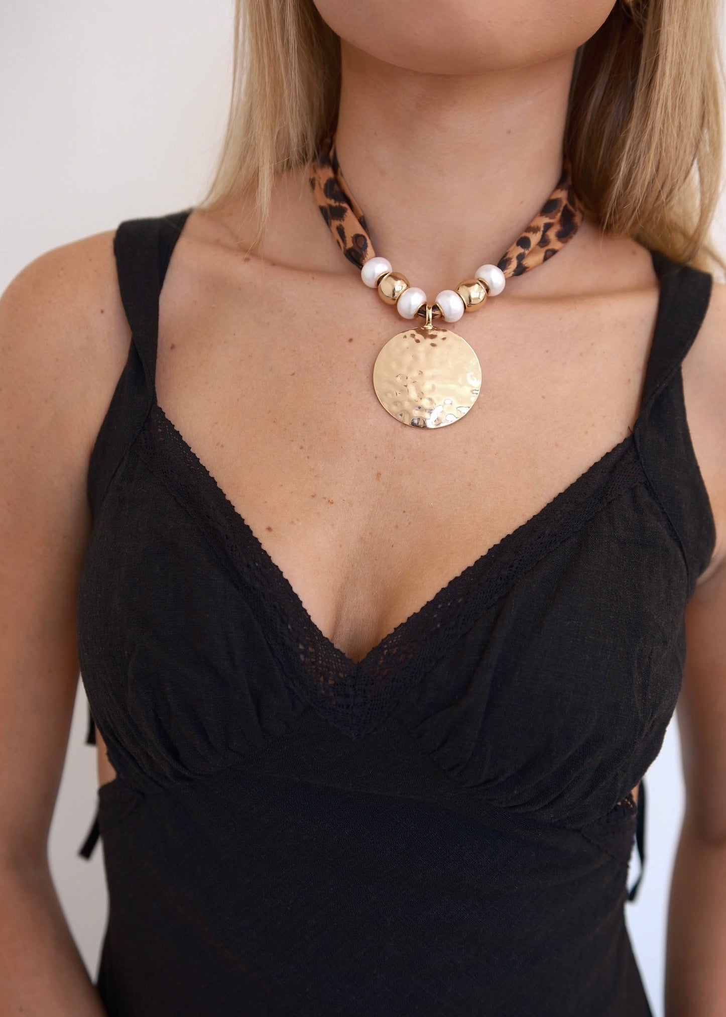 Katherine Scarf Necklace - Leopard