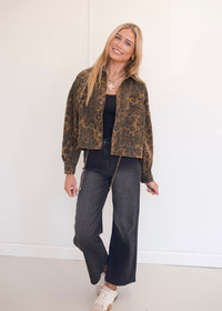 Leopard Print Denim Jacket