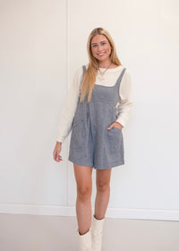 Adair Romper - Navy/Cream