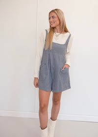 Adair Romper - Navy/Cream