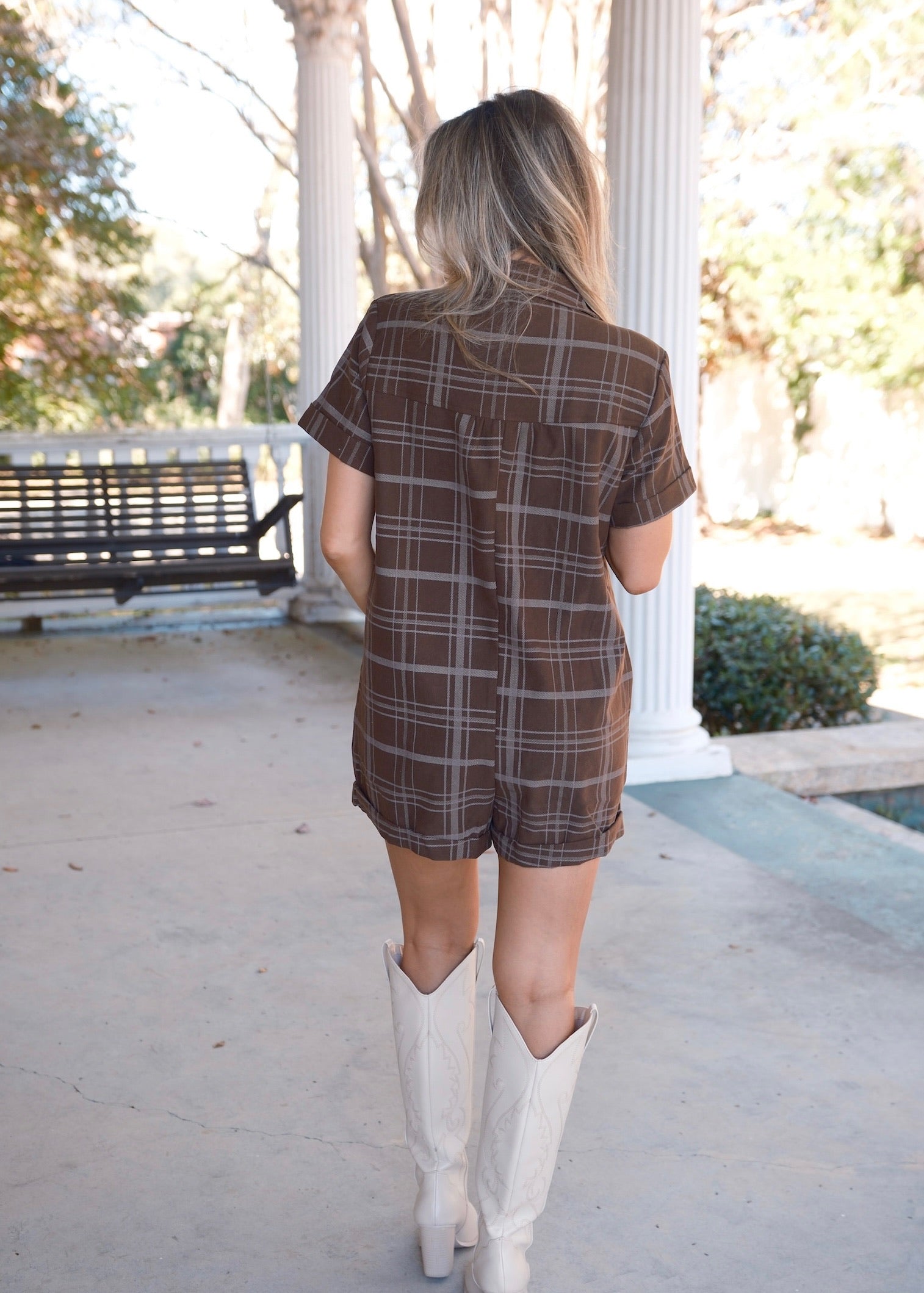 Maple Plaid Romper