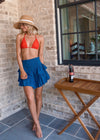 Smocked Skirt - Navy