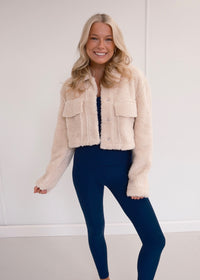 Mina Teddy Cropped Jacket