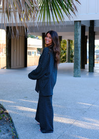 Cozy Striped Lounge Pants - Green