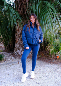 Navy Puffer Jacket