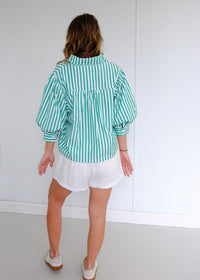 Green Striped Top