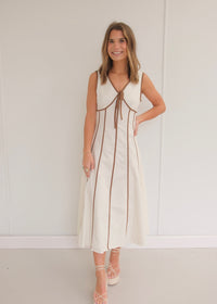 Peyton Midi Dress - Cream