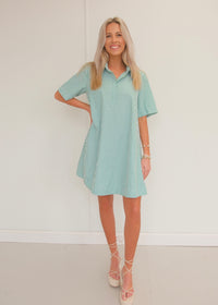 Green Striped Dress