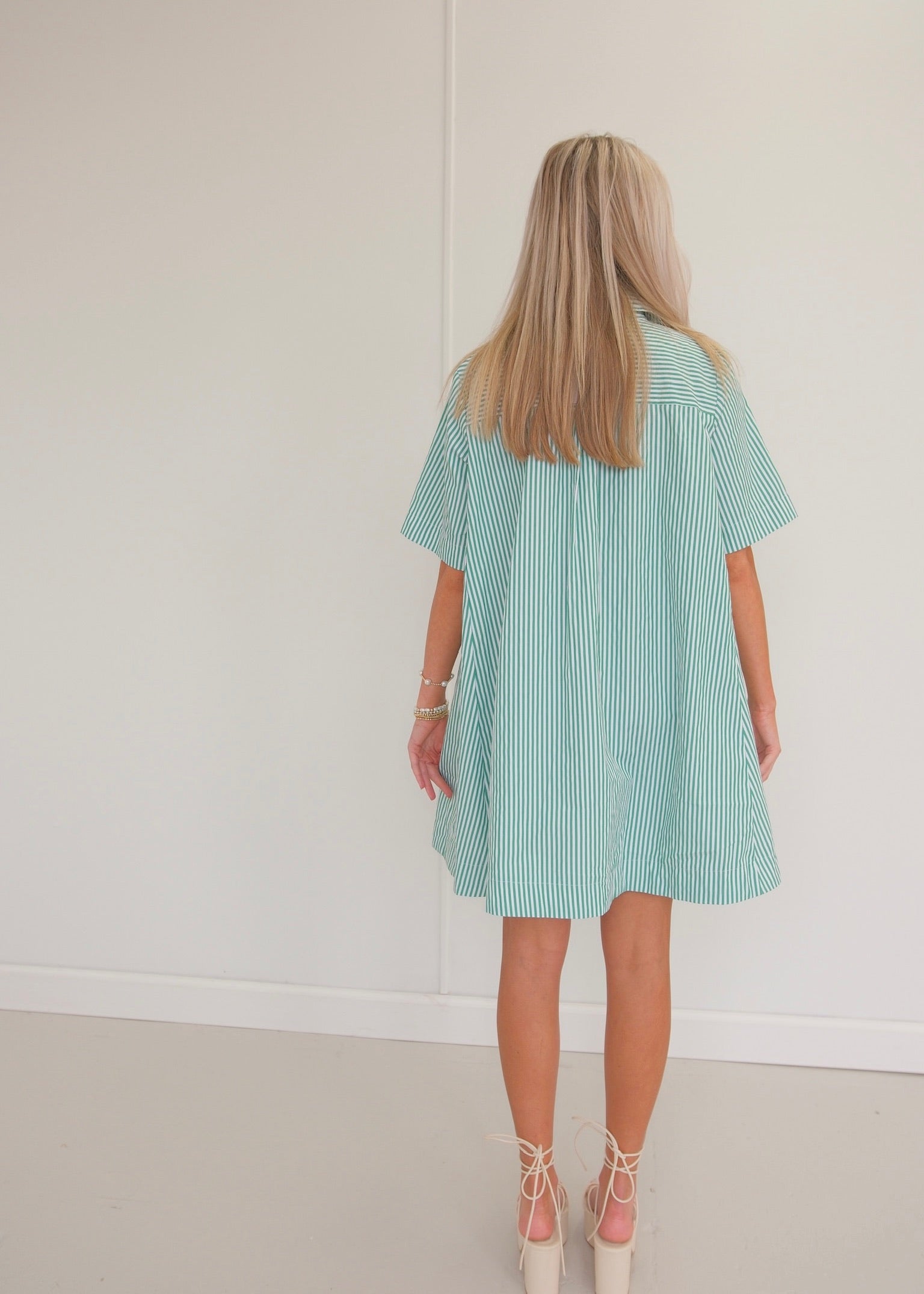 Green Striped Dress