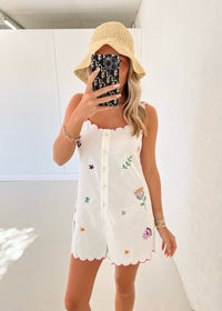 Flora Embroidered Romper