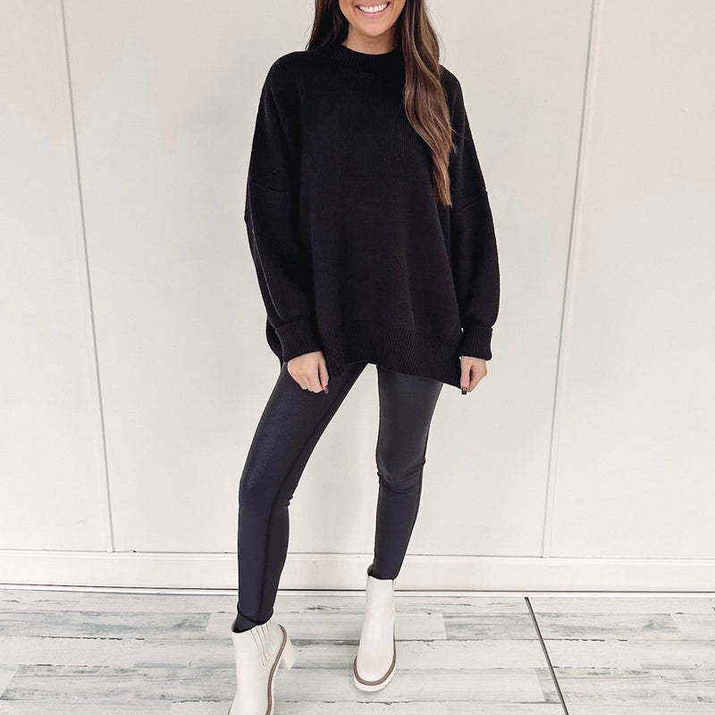 Hayes Oversized Sweater - Black