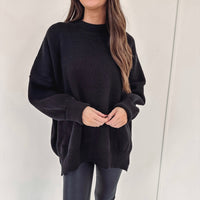 Hayes Oversized Sweater - Black