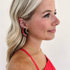 Wing Earrings - Black/Red