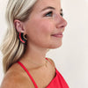 Wing Earrings - Black/Red