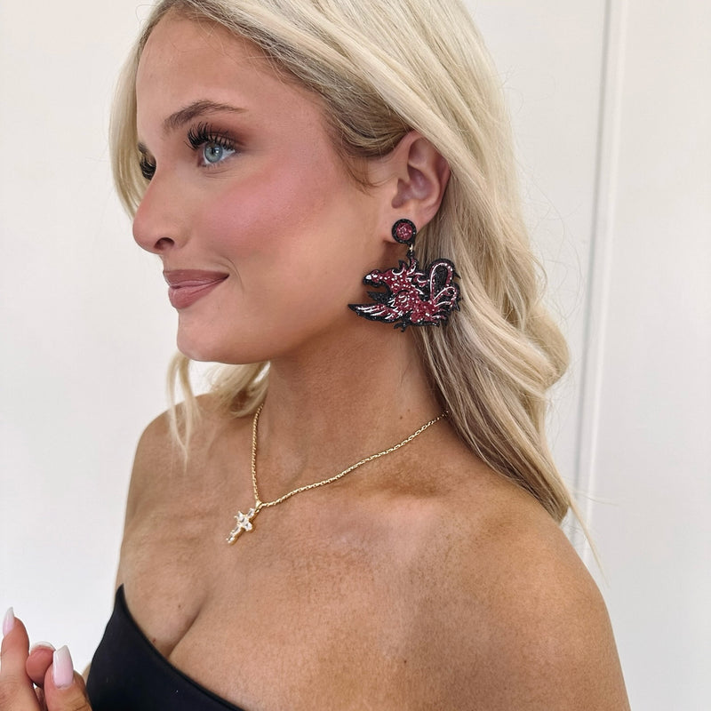 Gamecock Earrings