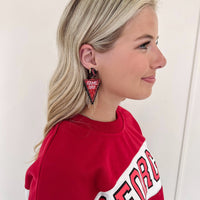 Gameday Earrings - Black/Red