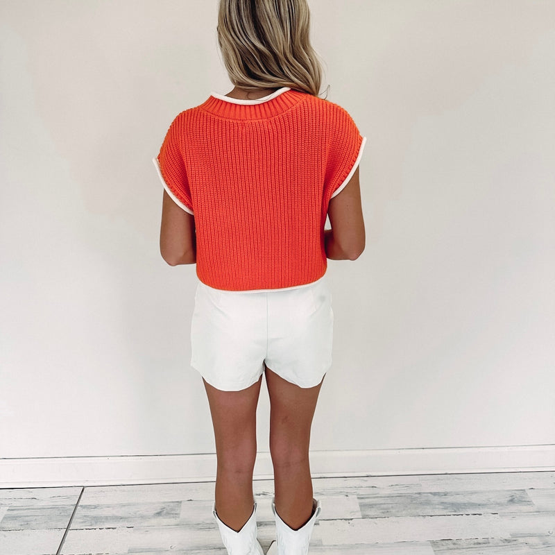 Laura Sweater Vest - Orange