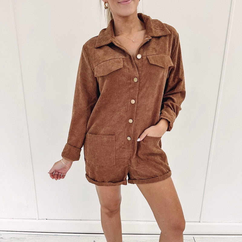 Callie Corduroy Romper