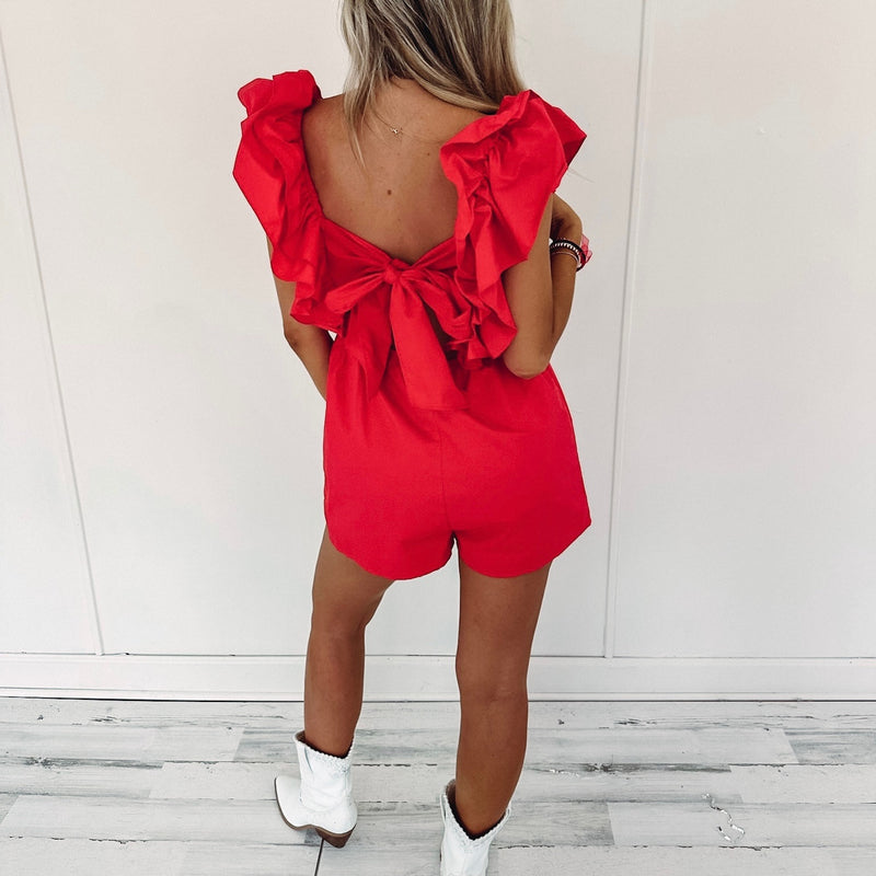 Rachel Romper - Red