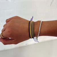 Purple/Yellow Guitar String Bracelets