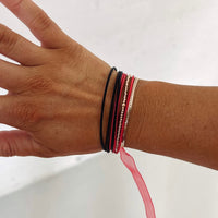 Red/Black Guitar String Bracelets