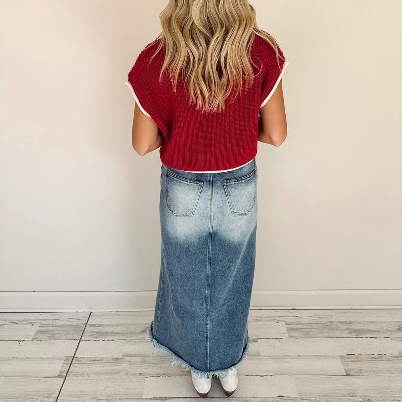 Denim Midi Skirt