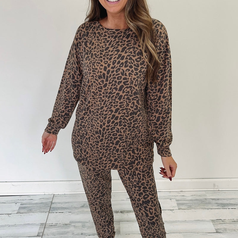 Cheetah Lounge Top