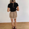 Sadie Mini Skort - Taupe